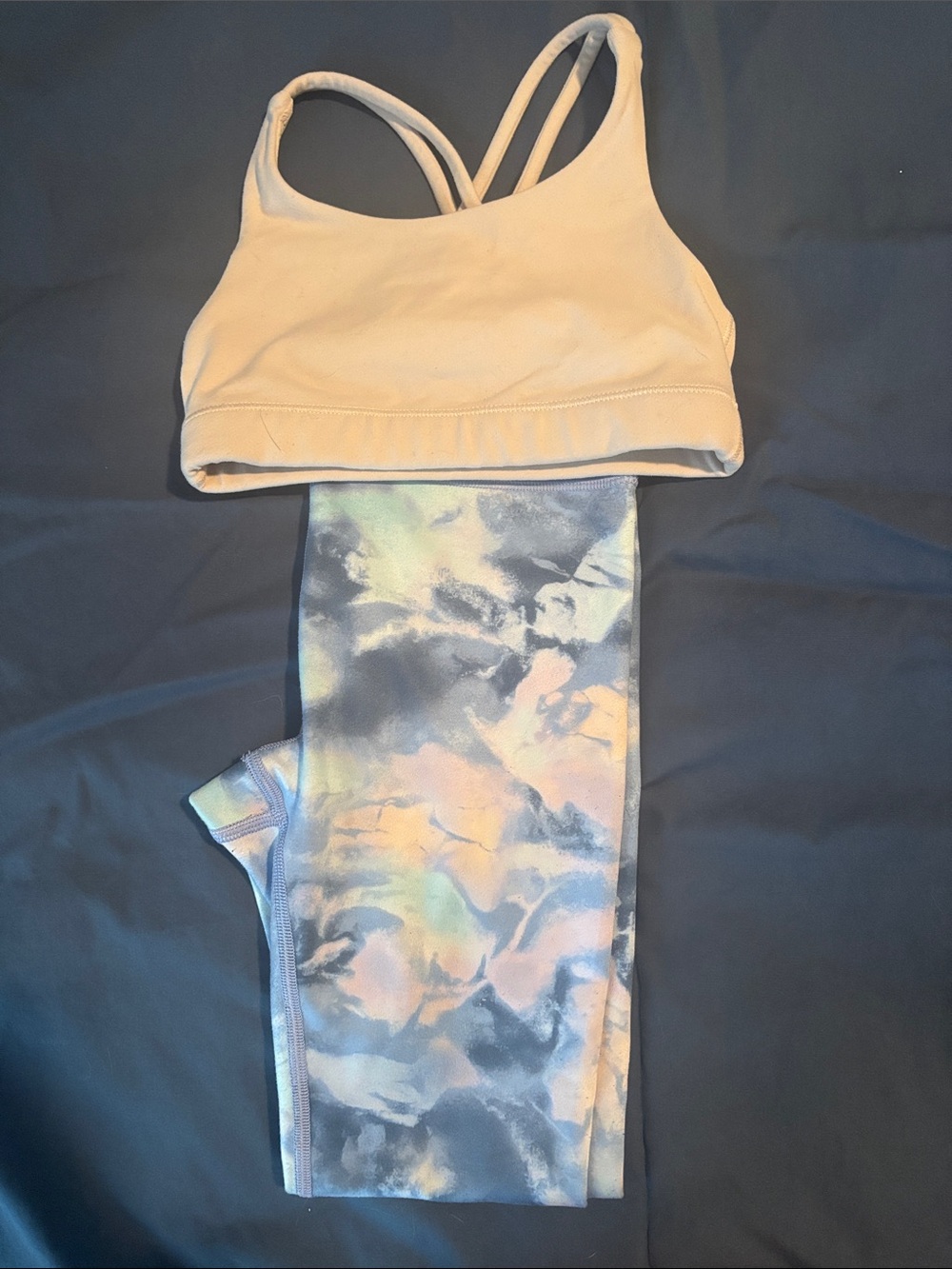 Athleta Girl Beige Strappy Sports Bra
